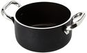 Pentole Agnelli Alblack hoge aluminium braadpan, 16 cm, zwart