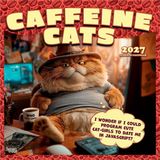 Caffeine Brown Trout Caffeine Cats 2027 12 X 24 Inch (Hanging) Monthly Square Wall Calendar Plastic-Free Animal Crankers