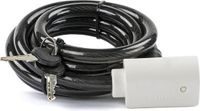 CANDA.LUMA Luma Escudo 7335 Spiraalkabelslot - 185 cm - Zwart/Wit