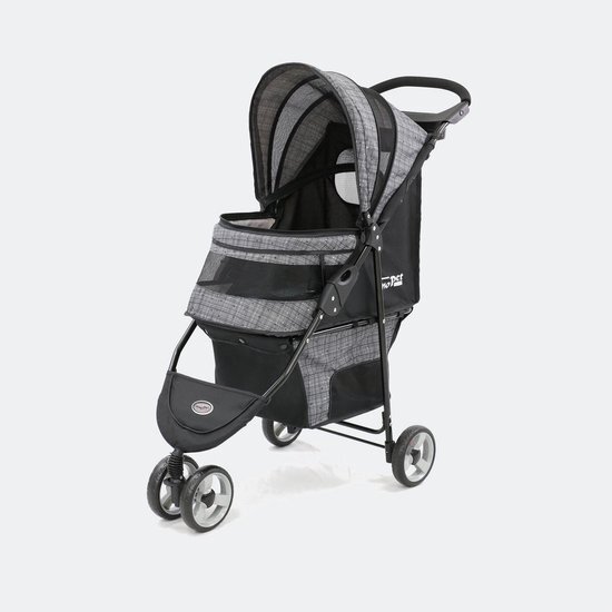 Innopet Hondenbuggy Avenue Blended Grey met gratis regenhoes grijs