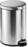 Durable 340223 Pedaalemmer roestvrij staal, rond, 20 liter, uitneembare binnenemmer, zilver