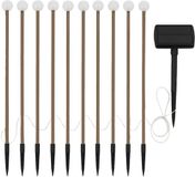 10 Bol Set van 10 solar grondlampen H40CM LOLLY