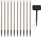 10 Bol Set van 10 solar grondlampen H40CM LOLLY