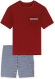 SCHIESSER Pyjama kort Heren Rood Katoen Logo