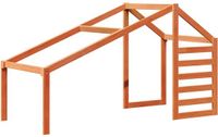 vidaXL Kinderbedhuisje 188x97x113 cm massief grenenhout wasbruin