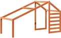 vidaXL Kinderbedhuisje 188x97x113 cm massief grenenhout wasbruin