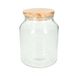 Icecat Pot à provision, couvercle en bois, verre, grand format