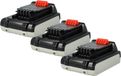 vhbw 3x Batterie Compatible Avec Black & Decker Gkc1000l, Gpc1800l, Gtc610l, Gkc1817, Gkc1817l, Glc2500l Outil Électrique (2000 mAh, Li-ion, 18 V)
