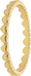 Lucardi Dames Zilveren goldplated ring met hartjes - Ring - 925 Zilver - Goudkleurig - 17.5 / 55 mm