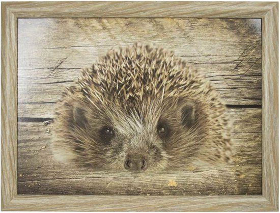 Mars & More Schootkussen - egel print - 43 x 33 cm - Hout - Schootdienblad