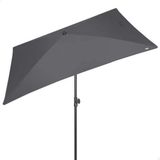 Aktive Rechthoekige Balkonparasol 200 x 125 cm Antraciet