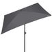 Aktive Rechthoekige Balkonparasol 200 x 125 cm Antraciet