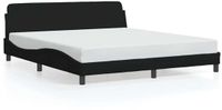 vidaXL Bedframe Dover Zwart Stof 180x200 cm