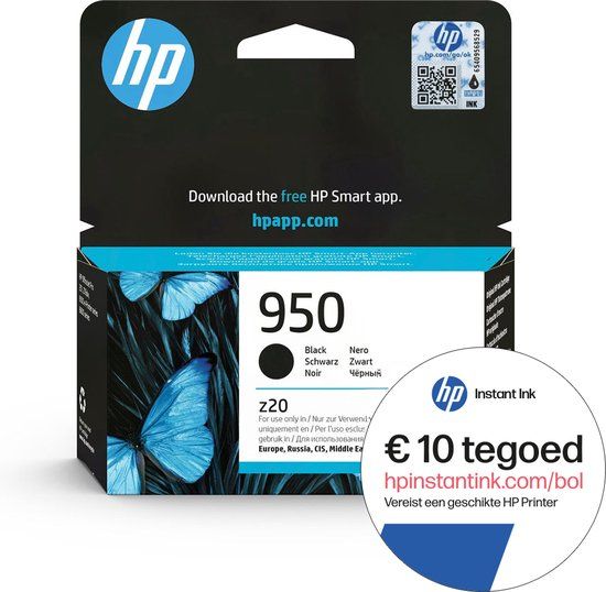 HP 950 - Zwarte Inktcartridge + Instant Ink tegoed