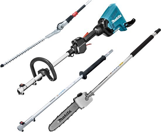 Makita DUX60ZX10 | 2x18 V Combisysteem + Heggenschaar-, Kettingzaag- en Verlengsteel opzetstuk | Zonder accu's & Lader