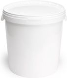 Garronda 5x stuks - 30 L - Emmer Met Deksel - Wit