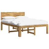 vidaXL Tweepersoonsbed met hoofdeinde ROSTOCK Wit 120 x 200 cm