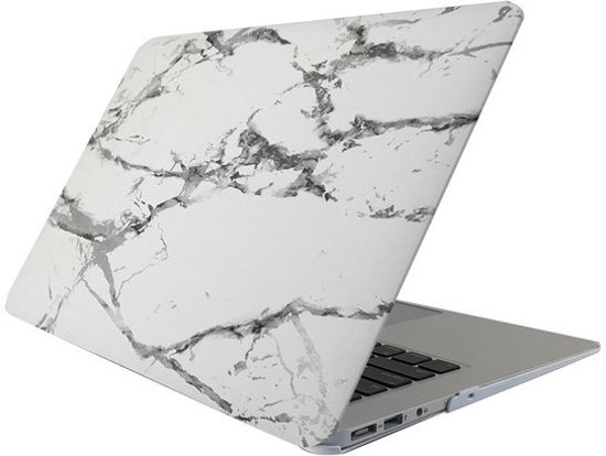 By Qubix Macbook 12 inch case van - Marble grijs - Macbook hoes Alleen geschikt voor Macbook 12 inch model nummer: A1534 zie onderzijde laptop - Eenvoudig te bevestigen macbook cover