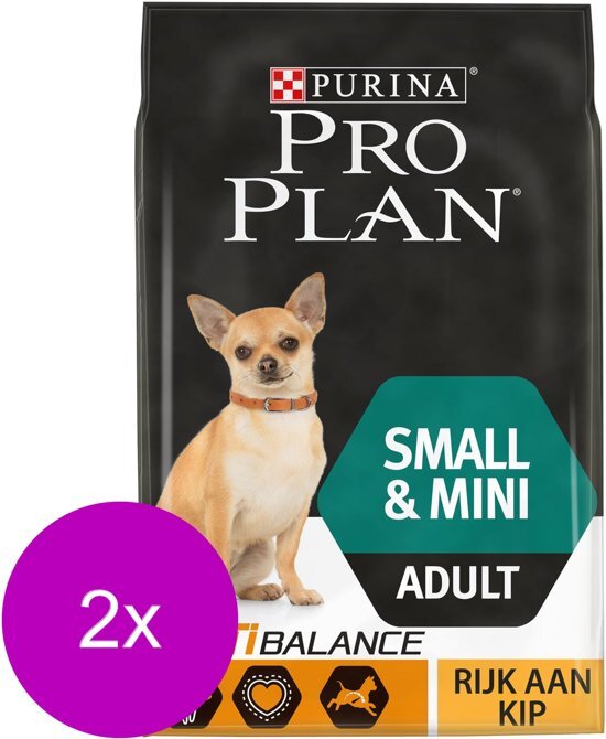 PRO PLAN Dog Adult Small & Mini Breed Kip - Hondenvoer - 2 x 3 kg