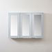 Hudson Reed Cluo Moderne Spiegelkast Hoekmontage 90cm x 65cm - Wit | Profielgrepen in Chroom