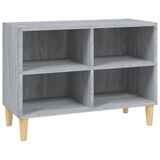 VidaXL TV-meubel met houten poten 69,5x30x50 cm grijs sonoma eiken