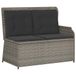 vidaXL Banc de jardin, réglable, avec coussins, gris, polyrotin