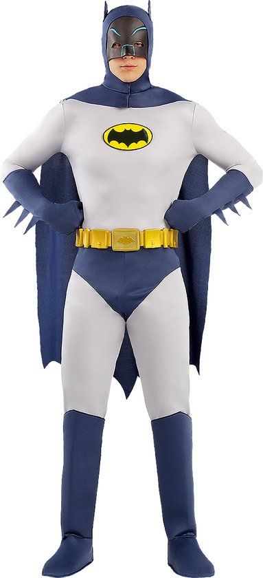 FUNIDELIA Adam West 1966 Batman Costume for Men - Size: XL - Black