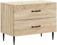 vidaXL Nachtkastje Sonoma Eiken 62 x 34,5 x 47,5 cm Bewerkt hout