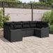 Maison Exclusive - Ensemble de jardin 6 places, noir, en polyrotin