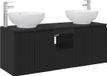 vidaXL Badkamerkastenset 3 st Zwart 49,5 x 44,5 x 65 cm Bewerkt hout
