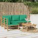 Maison Exclusive - Salon de jardin 5 pièces avec coussins verts en bambou
