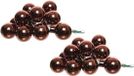 Decoris Kaemingk B.V. 20x Mini glazen kerstballen kerststekers mahonie bruin 2,5 cm