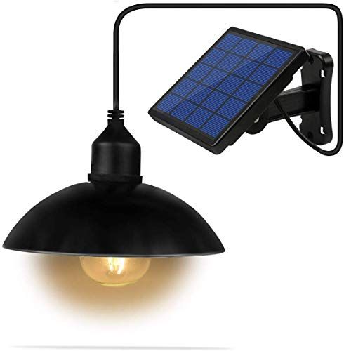 Lixada Solar hanglamp E27 buitenlamp Sensitive Light IP65 waterbestendigheid voor tuin, binnenplaats, terras, balkon (1)