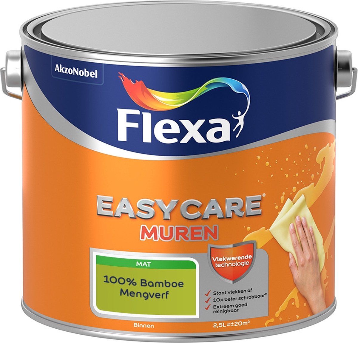 FLEXA Easycare Muurverf - Mat - Mengkleur - 2,5 liter