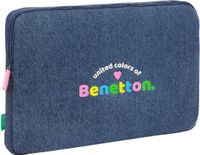 2141 Benetton Laptophoes Denim Blauw 15,6 inch