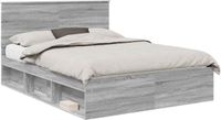 vidaXL Bedframe Gris Sonoma 150 x 200 cm Pin Massif