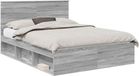 vidaXL Bedframe Gris Sonoma 150 x 200 cm Pin Massif