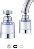 Merkloos Kraanfilter - 360 graden draaibaar kraanfilter - Gootsteenkraanfilter - Waterzuiveraar - Geschikt voor keuken en badkamer - Blauw - 2 stuks