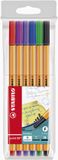 STABILO Fineliner Stabilo Point 88/6 F Ass 6st | 10 stuks