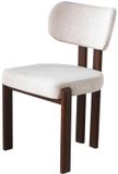 Lizzely Garden & Living Eetkamerstoel Japandi Naomi beige walnoot poten