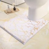 QJHOMO Luxe badmat, antislip, absorberend, machinewasbaar, wit en goud, 50 x 50 cm