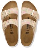 Birkenstock Slipper Arizona 1031736 Sandcastle Flower Print Suède Smal