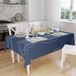 Bonamaison Tafelkleed, Anti-Mold, Sneldrogend, Waterdicht, 100% Polyester Tafellaken, Blauw, 140 x 160 Cm