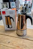 Ibili Espresso koffiemaker 6 tassen Zilver/Koper RVS