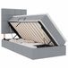 vidaXL LED opbergbed met matras Lichtgrijs 90 x 190 cm Stof