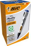 BIC Marking 2000 ECOlutions Permanente Markers Medium Kogelpunt - Blauw - Doos van 12 Stuks