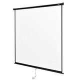 [in.tec] Projectiescherm afneembaar met stalen behuizing voor thuisbioscoop, 113 inch, polyester en pvc, compatibel met HD 3D