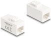 Delock Keystone Module RJ45 jack to RJ45 jack Cat.6A UTP white