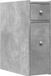 vidaXL Armoire de salle de bain étroite avec roulettes - Bois traité - Gris béton