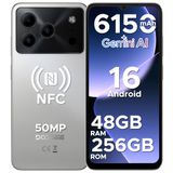 DOOGEE Note 56 Plus AI Android 16 Smartphone zonder abonnement, 48 GB + 256 GB/2 TB TF, mobiele telefoon zonder contract, 50 MP AI-camera, T7225 Octa Core 6150 mAh accu, mobiele telefoon, 6,56 inch HD